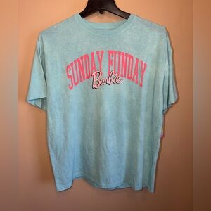 NWT Barbie Sunday Funday Blue Graphic Tee